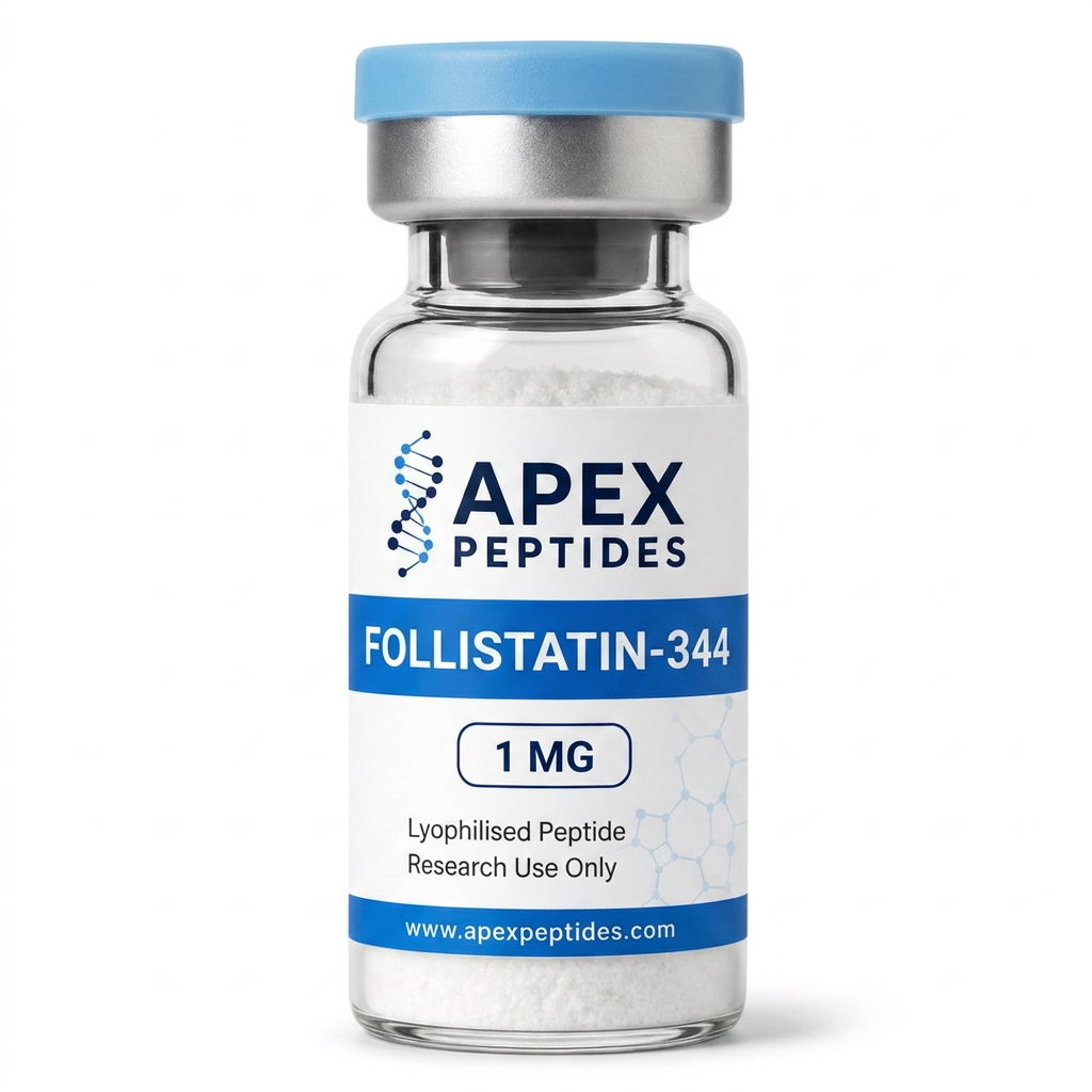 Follistatin-344 1mg branded Apex PEPTIDES research vial