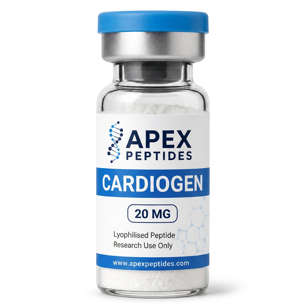 Cardiogen 20mg branded Apex PEPTIDES research vial