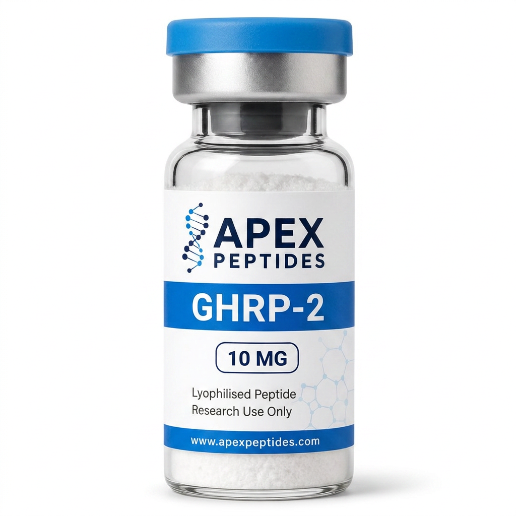 GHRP-2 10mg branded Apex PEPTIDES research vial