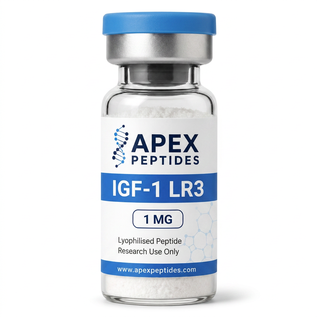 IGF-1 LR3 1mg branded Apex PEPTIDES research vial