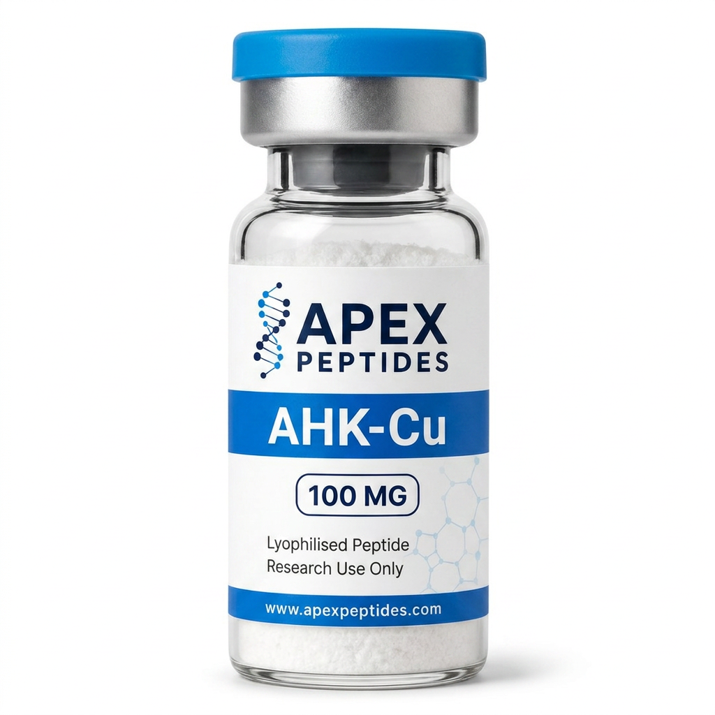 AHK-Cu 100mg branded Apex PEPTIDES research vial