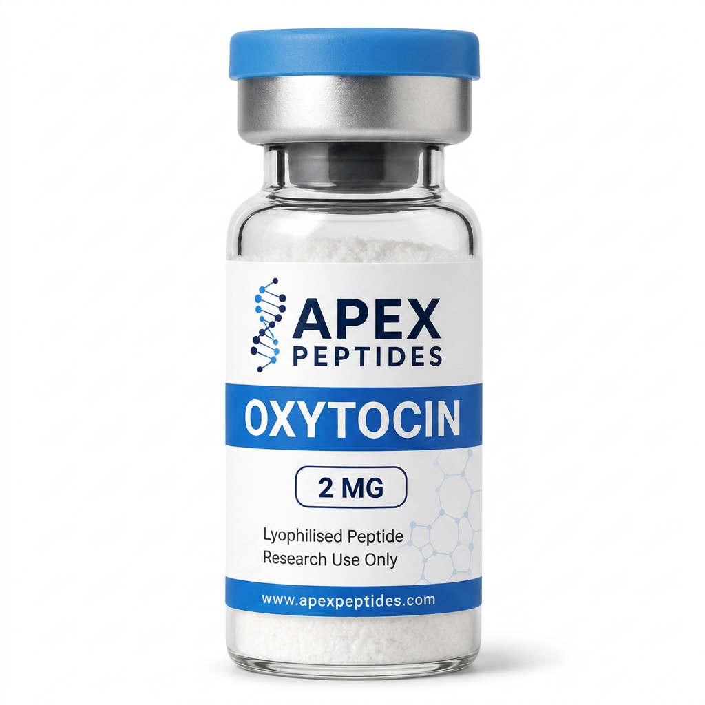 Oxytocin 2mg branded Apex PEPTIDES research vial