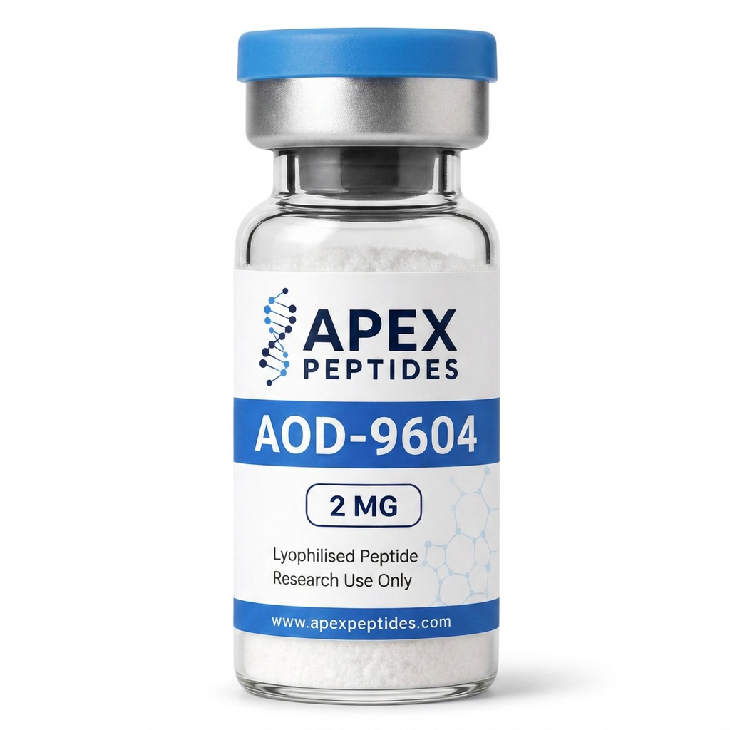 AOD-9604 2mg branded Apex PEPTIDES research vial