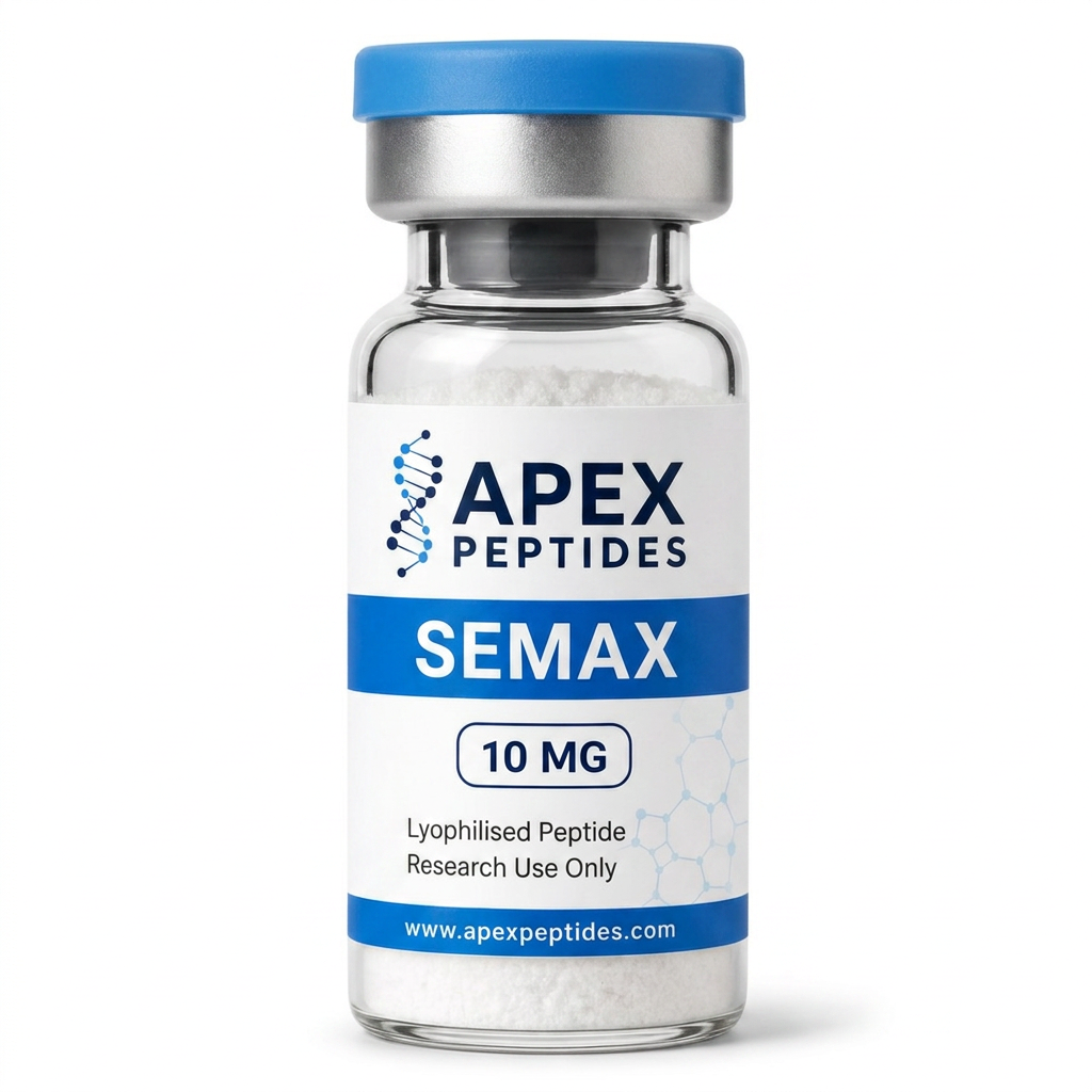Semax 10mg branded Apex PEPTIDES research vial